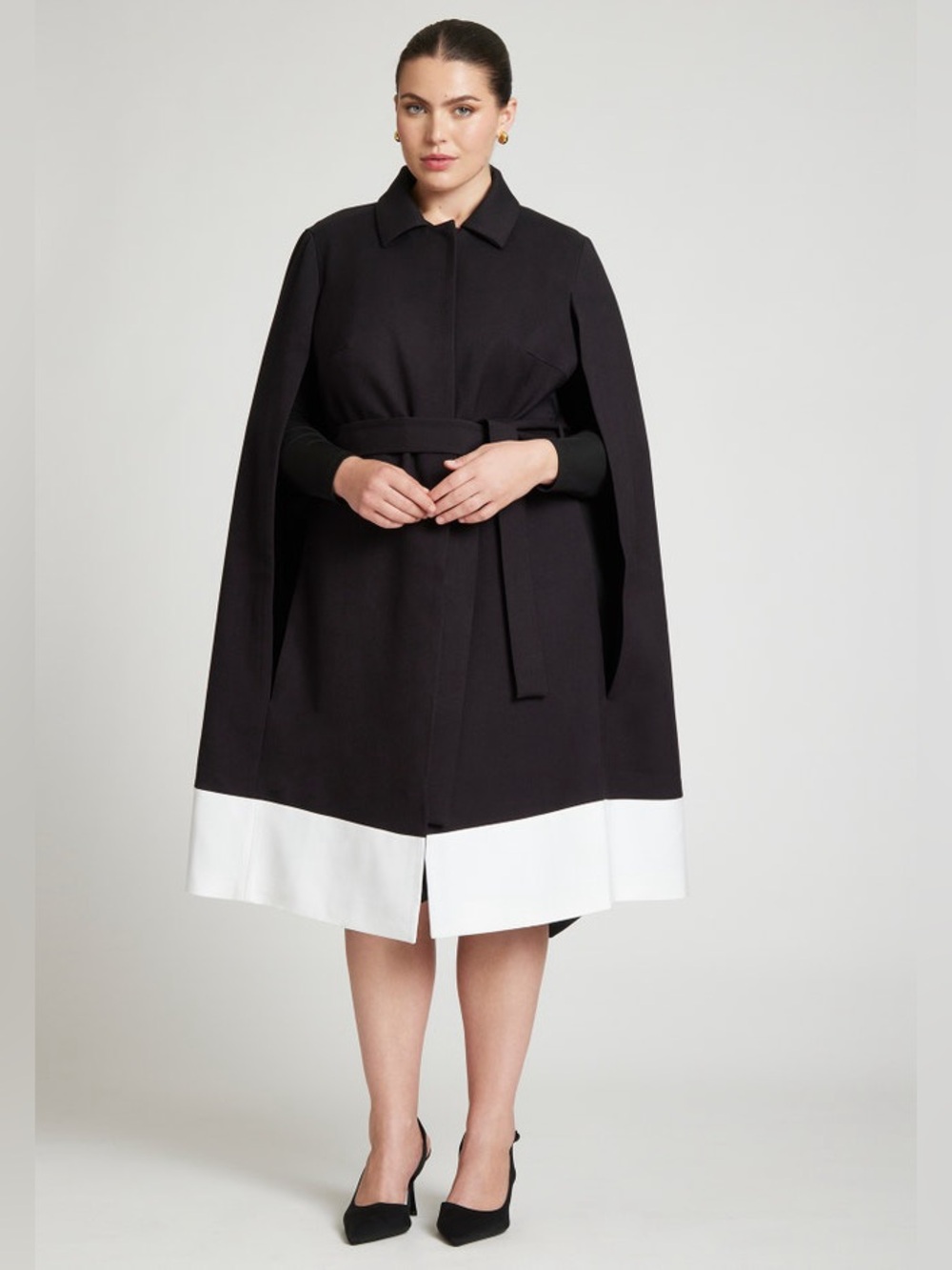 Eloquii Colorblock Cape Coat. 22/24. NWT.